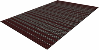 Ambience 8009 Schwarz / Rot / Weiß 200cm x 300cm | Flachflor | Teppich