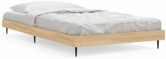 vidaXL Bettgestell ohne Matratze Sonoma-Eiche 100x200 cm Holzwerkstoff 832264