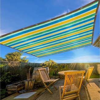 Jibenhome Sonnensegel Sonnenschutz mit Ösen,Windschutz Sonnensegel UV Schutz 90%, Rechteckig/Viereckig,für Balkon, Terrasse und Garten