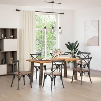 vidaXL Esstisch Hellbraun 180x90x74 cm Massivholz Eiche Rechteckig 3304187