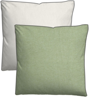 biberna Melange-Flanell Kissenbezug 0840500 MELANGE UNI, pistaziengrün, 1x 40x40 cm