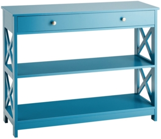 COSTWAY Konsolentisch, 3 Ebenen mit Schublade, Holz, 100 x 30 x 80 cm