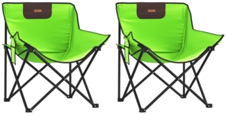 vidaXL Campingstühle 2 Stk. mit Tasche Klappbar Grün 366552