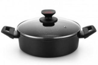 Kasserolle Monix TITAN ROCK Ø 28 cm Schwarz Geschmiedetes Aluminium