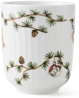 Kähler Thermobecher Kähler Hammershøi Christmas Isolierbecher Porzellan 30 cl Weiß, Porzellan