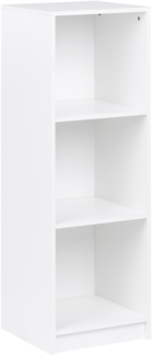 Bücherregal mit 3 Ebenen ZEHNA 117 cm Weiß