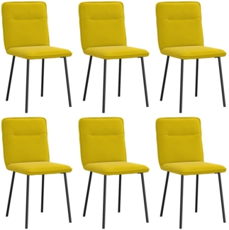 vidaXL Esszimmerstühle 6 Stk. Gelb Samt 3315586