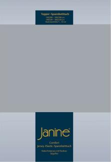 Janine Topper Comfort Jersey Spannbetttuch|90x190 cm - 100x220 cm| platin