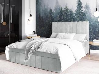 Boxspringbett Anemare Box, Farbe: Manila , Grau, 140x200 cm