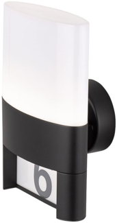 LED Wandleuchte, IP54, Metall, schwarz, H 28cm