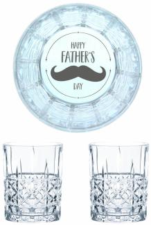 Nachtmann Whiskyglas Gravur Happy Father's Day, Whiskeygläser Set, Gravur, Geschenk, Kristallglas, 345 ml, 2er Set