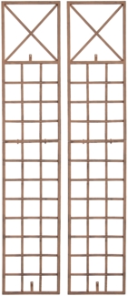 CLP 2er Set Rankgitter Trigo aus Metall,antik braun