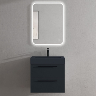 doporro Badmöbel-Set Design Badmöbel Set 2 Schubladen mit SoftClose Quadratto