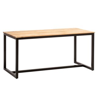 Esszimmertisch 200x100x76 cm Akazie Massivholz Metall Esstisch Loft-Style, Küchentisch mit Metallbeinen, Holztisch Industrial Groß, Speisetisch Esszimmer Rechteckig
