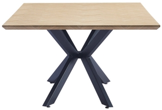 HOME DELUXE Esstisch Eckig AVENCIA inkl. Sternfuß - 200 x 120 cm Fishbone Oak