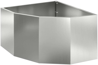 vidaXL Eckpflanzer Silber 60 x 60 x 35 cm Verzinkter Stahl 883645