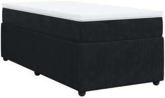 vidaXL Boxspringbett mit Matratze Schwarz 80x200 cm Samt 3285604
