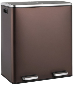 TLGREEN Mülleimer mit 2 Fächern, Abnehmbarer Innenlauf, Küchen Mülltrennsystem, 2x30L, Pedal, Anti Fingerabdruck