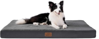 Orthopädisches Hundebett Grosse Hunde 112x81x7.6cm Hundekissen waschbar Grau
