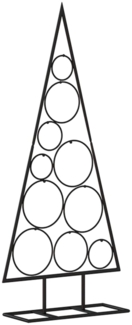 vidaXL Metall-Weihnachtsbaum für Dekorationen Schwarz 90 cm 359598