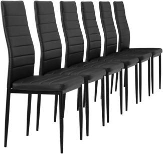 6er Set Esszimmerstuhl LidköpingSchwarz Kunstleder en. casa