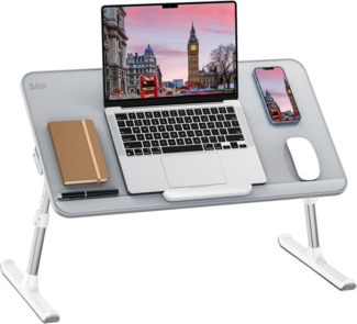 SAIJI Laptop Tisch Bett 17in Laptop Höhenverstellbar Winkelverstellbar Grey