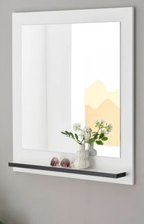 Garderobenspiegel Design-D in weiß 79 x 89 cm