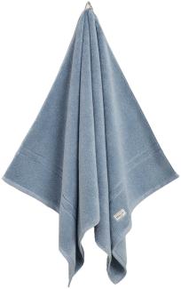 GANT Duschtuch - Premium Towel, Frottee, Bio-Baumwolle, Logo, uni Hellblau 70x140cm