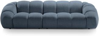 Micadoni Sofa Diana 4-Sitzer Strukturierter Samtstoff Jeansblau