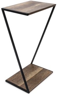 Spetebo Blumentisch Holz Pflanzenständer mit Metall Gestell (Anzahl, 1-St, Stück), asymmetrisch geformter Blumentisch