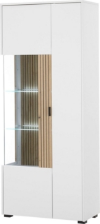 INOSIGN Stauraumvitrine Hudson in moderner Trendfarbe, Griffe aus Metall (Schwarz), Höhe 180 cm