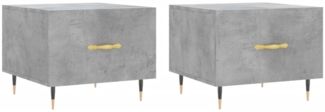 Couchtische, Sofatische 2 Stk. Betongrau 50 x 50 x 40 cm Holzwerkstoff
