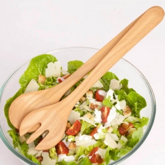 mitienda Salatbesteck Salatbesteck aus Holz Anna