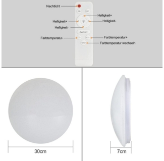 ZMH LED Deckenleuchte Whonzimmer Rund Deckenlampe Modern Sternhimmel Schlafzimmer Flur, RGB+CCT, LED fest integriert