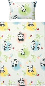 Erwin Müller Kinderbettwäsche Kinder-Bettwäsche "Panda", Biber, 2 teilig, Flanell Tiermotiv