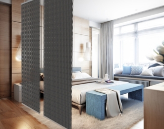 YourCasa Paravent Raumteiler hängend – Lichtdurchlässige Trennwand & Deko, 118x240cm