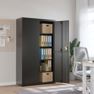 vidaXL Aktenschrank Schwarz 105x40x180 cm Stahl 339770