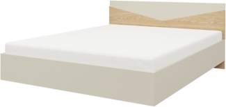 Doppelbett Alnino 08 (Farbe: Ewige Eiche + Graubeige)