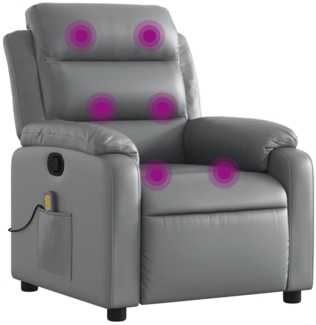 vidaXL Massagesessel Relaxsessel Grau Kunstleder 3206162