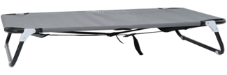 vidaXL Hundebett Faltbar Hellgrau Metallrahmen, Stoffbett 90 x 55 x 18 cm 42008217