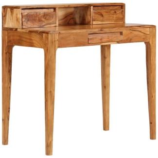 Schreibtisch mit Schubladen, Massivholz, 88 x 50 x 90 cm