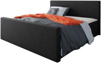 Mirjan24 Boxspringbett Ziton 3, Dunkelgrau, 160x200 cm