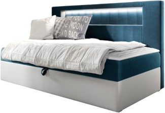 Boxspringbett 'Gladino Junior 2' blau 90x200 cm