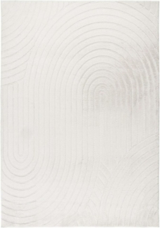 Carpet City Teppich WAVES 501, rechteckig, Höhe: 12 mm, Kurzflor, Hochtief-Muster/ 3D-Effekt, Uni, Wohnzimmer, Schlafzimmer