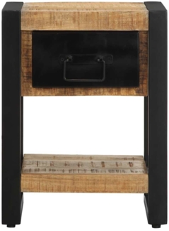 vidaXL Nachttische 2 Stk. Raues Mangoholz 4013568