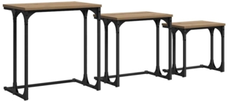 vidaXL Nesting Couchtisch 3 pcs Artisan-Eiche 50,5 x 35 x 53 cm 883532