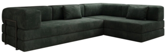Luxusbetten24 Sofa Designer Sofa Lazy L, mit Aufklappfunktion und Cordbezug