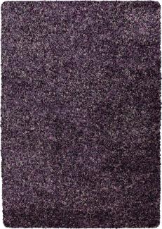 Hochflor Teppich Enrico rechteckig - 140x200 cm - Lila