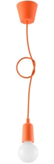 Pendelleuchte, Orange, PVC, H 90 cm