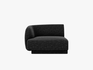 Micadoni Eckmodul Miley 1-Sitzer Chenille Schwarz Links